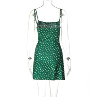 Fashionable polka-dot strapless backless ultra-short slim new dress - Thumbnail 7