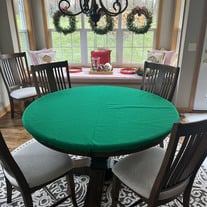 Felt Poker Table cover - Custom Made to order. Fits 48 inch lifetime round table - by Playezze - free ship