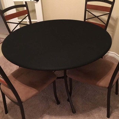 Felt poker table cover, designed to fit a 48-inch lifetime round table. by playezze with free shipping included.