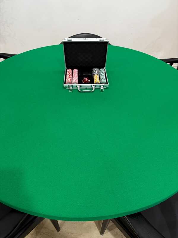 Felt Poker Table cover - Custom Made to order. Fits 72" lifetime round table - by Playezze - free ship