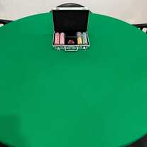 Felt Poker Table cover - Custom Made to order. Fits 72" lifetime round table - by Playezze - free ship