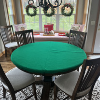 Felt Poker Table cover - Custom Made to order. Fits 54 inch glass round table - by Playezze - free ship