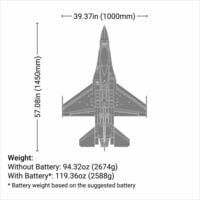 E-flite EFL87970 F-16 Falcon Thunderbird 80mm EDF ARF Plus Jet RC Airplane  - Thumbnail 4