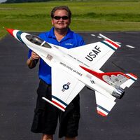 E-flite EFL87970 F-16 Falcon Thunderbird 80mm EDF ARF Plus Jet RC Airplane  - Thumbnail 8