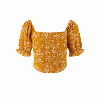 Fashionable floral strappy off-shoulder top - Thumbnail 3