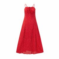 Vacation leisure waist slimming floral temperament suspender dress - Thumbnail 2