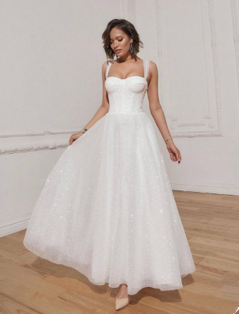 Sparkly wedding dress, cheap wedding gown, bridal wedding dress,W59