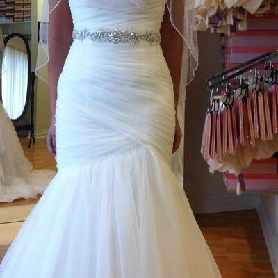 Elegant sheath tulle wedding dress bridal gowns