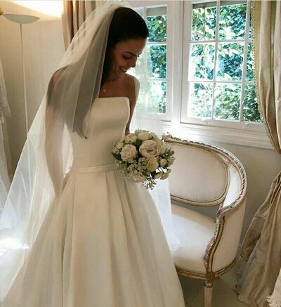 Simple Ball Gown Strapless Wedding Dress Bridal Gowns
