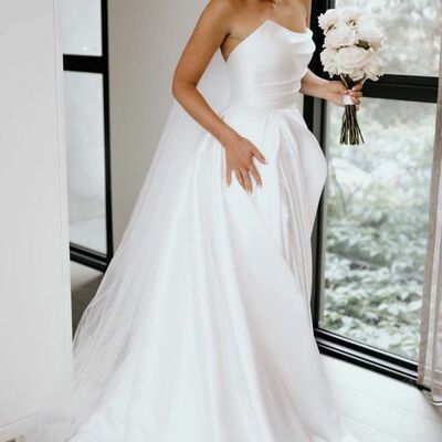 Elegant beach boho sheath wedding dress bridal gowns