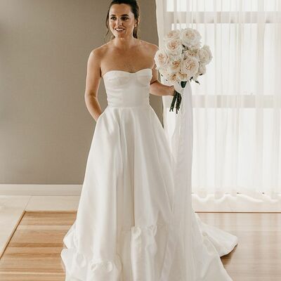Elegant beach boho ball gwon wedding dress bridal gowns