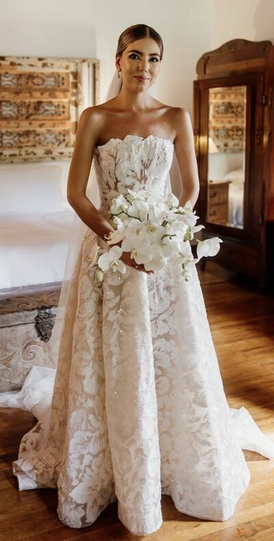 Elegant Ball Gown Beach Boho Lace Wedding Dress Bridal Gowns