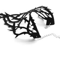 Black Spike Adjustable Gothic Bracelet - Thumbnail 1