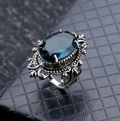 Beautiful Blue Bohemian Ring