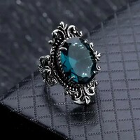 Beautiful Blue Bohemian Ring - Thumbnail 1