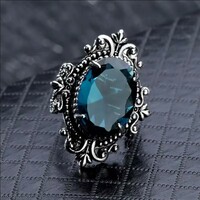 Beautiful Blue Bohemian Ring - Thumbnail 5