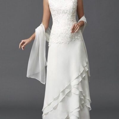 Elegant mother of the bride/groom dress white lace evening formal prom dress