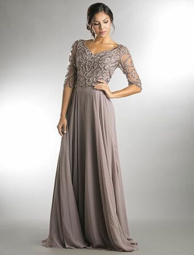 Elegant Mother of the Bride/Groom Dress Beading Crystals Evening Formal Prom Dress