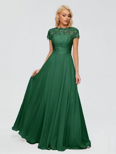 Elegant Mother of the Bride/Groom Dress Green Lace Evening Formal Prom Dress