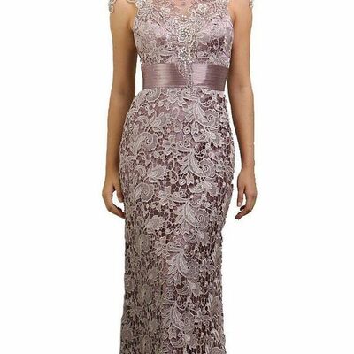 Elegant mother of the bride/groom dress lace sheath evening formal prom dress