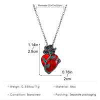 Rose Heart Love Necklace - Thumbnail 1