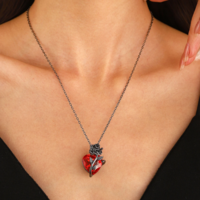 Rose Heart Love Necklace - Thumbnail 6