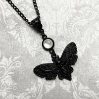  Black Moth Necklace - Thumbnail 1