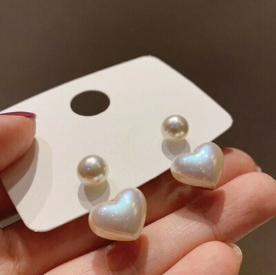 Heart Pearl Earrings