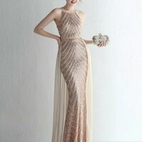  Elegant Sequins Evening Party Dress  - Thumbnail 5