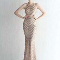  Elegant Sequins Evening Party Dress  - Thumbnail 6
