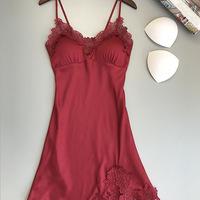  Satin Silk Lace Sleepwear  - Thumbnail 1