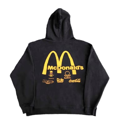 90s mcdonald's hoodie black - Thumbnail 1