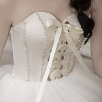 White Strapless Tulle Long Prom Dress, A-Line Sweetheaet Neck Party Dress - Thumbnail 1