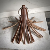 Tassels Keychain (black leather) - Thumbnail 1