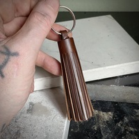 Tassels Keychain (black leather) - Thumbnail 2