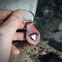 Heart Studs Splatter Keychain - Thumbnail 1