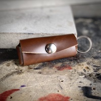 Lipstick-Case Keychain (black leather) - Thumbnail 4
