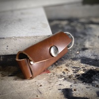 Lipstick-Case Keychain (black leather) - Thumbnail 6