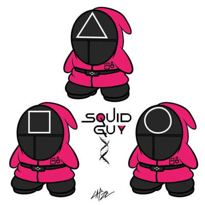 Squid guy pin