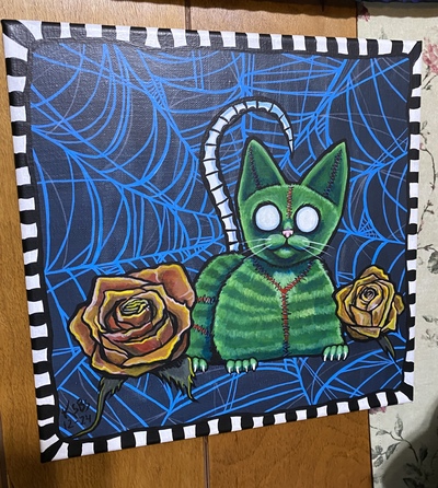 Chonk and Roses 12x12