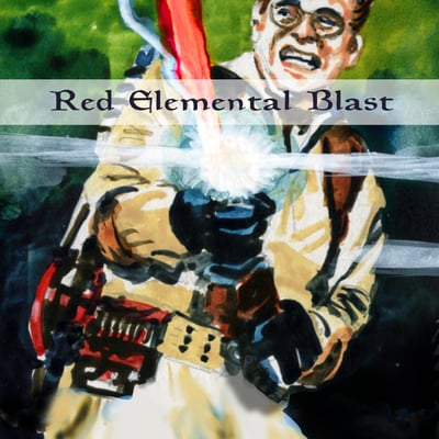 Red elemental blast token