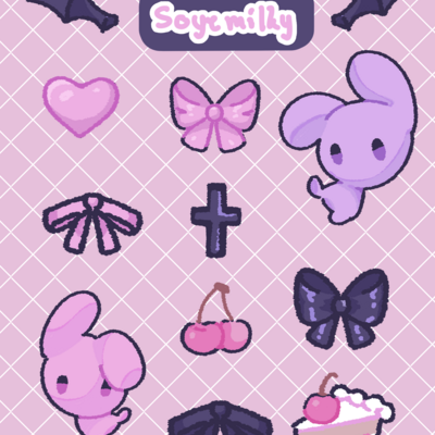 ♡‧₊˚bunny sticker sheet♡‧₊˚