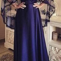 Elegant Mother of the Bride/Groom Dress Navy Blue with Shawl Evening Formal Prom Dress - Thumbnail 8