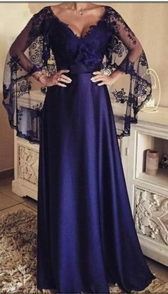 Elegant Mother of the Bride/Groom Dress Purple Appliques Evening Formal Prom Dress