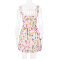 Slim Fit Ballet Style Tutu Dress Floral Suspender Skirt - Thumbnail 4
