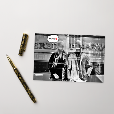 A.d.i.d.a.s. [all day i dream about smudge.] postcard