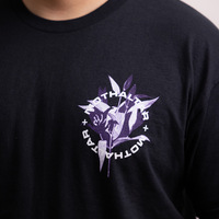 Mothaltar Black "Floral" Short Sleeve Shirt - Thumbnail 1