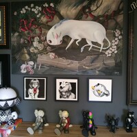 Square Print: "Pink Fever" by Khaddouj Barghout - Thumbnail 3