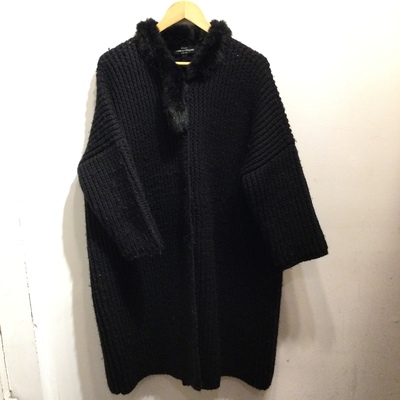 Tricot comme des garçons black knitted coat 81 or 82
