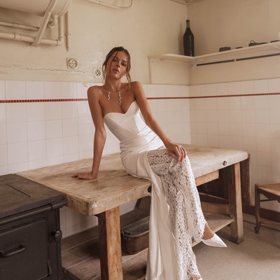 Lace wedding dress, cheap wedding gown, bridal wedding dress,w60 - Thumbnail 1